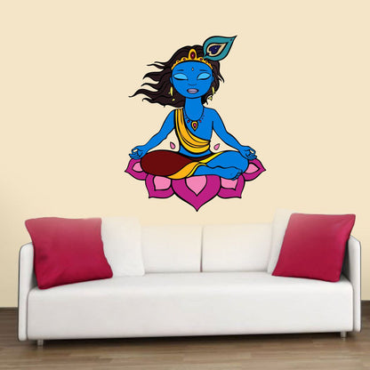 Homexa Decor | Little Shree Krishna Wall Sticker (Size 46 x 57 cm)