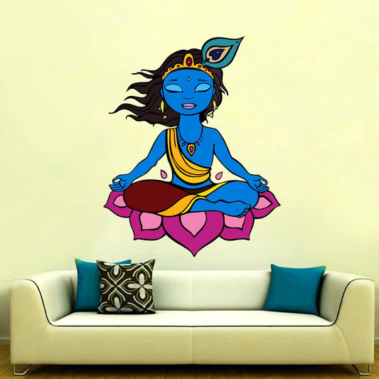 Homexa Decor | Little Shree Krishna Wall Sticker (Size 46 x 57 cm)