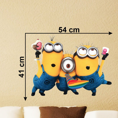 Homexa Decor | Minions Cartoon Wall Sticker (Size 58 x 46 cm)