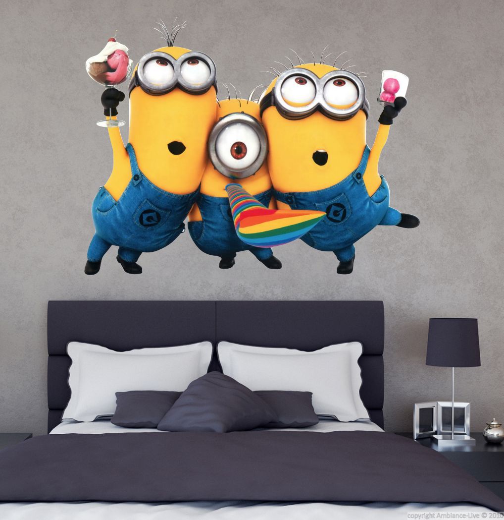 Homexa Decor | Minions Cartoon Wall Sticker (Size 58 x 46 cm)