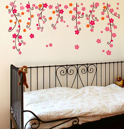 Homexa Decor | Floral Design Wall Sticker (Size 111 x 53 cm)