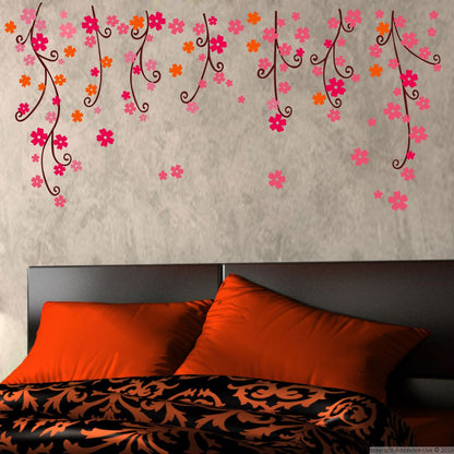 Homexa Decor | Floral Design Wall Sticker (Size 111 x 53 cm)