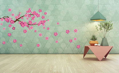 Homexa Decor | Tree With Floral Wall Sticker (Size 91 x 46 cm)