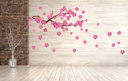 Homexa Decor | Tree With Floral Wall Sticker (Size 91 x 46 cm)