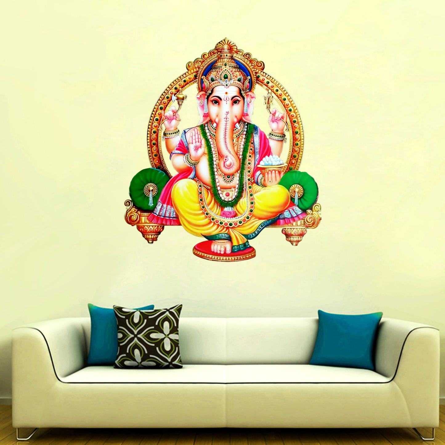 Homexa Decor | Beautiful Ganesh Wall Sticker (Size 50 x 56 cm)