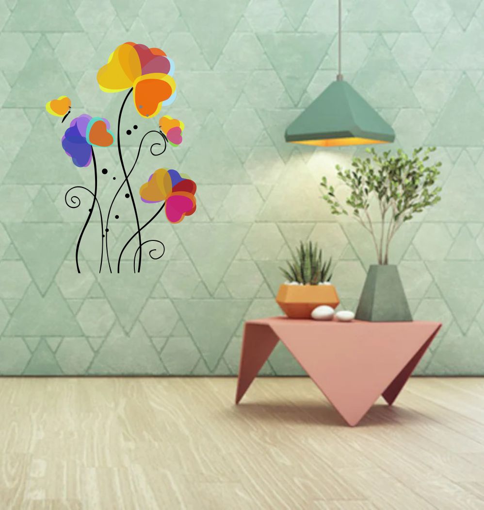 Homexa Decor | Tree With Heart Wall Sticker (Size 76 x 49 cm)