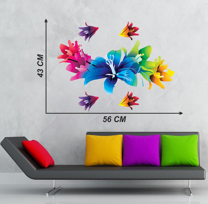 Homexa Decor | Beautiful Floral Wall Sticker (Size 56 x 43 cm)