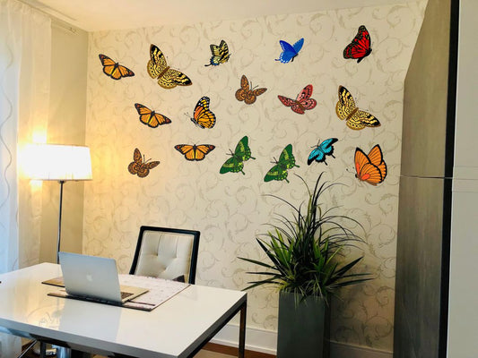 Homexa Decor | Beautiful Butterfly Wall Sticker (Size 88 x 77 cm)