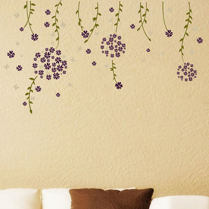 Homexa Decor | Beautiful Floral (Flower) Wall Sticker (Size 102 x 58 cm)