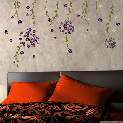 Homexa Decor | Beautiful Floral (Flower) Wall Sticker (Size 102 x 58 cm)