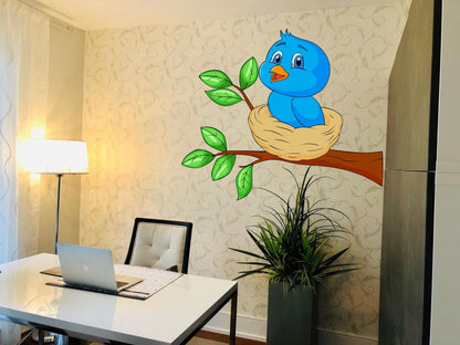 Homexa Decor | Tree With Birds Wall Sticker (Size 61 x 52 cm)