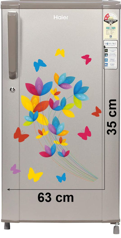 Homexa Decor | Leaf and Butterfly Fridge Sticker (Size 63 x 35 cm)