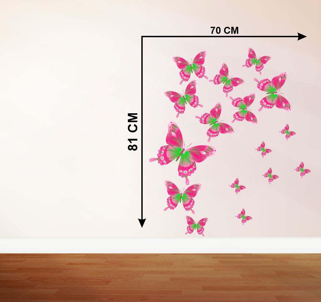 Homexa Decor | Beautiful Butterfly Wall Sticker (Size 81 x 70 cm)