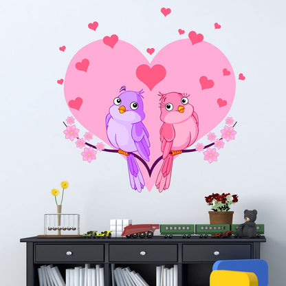 Homexa Decor | Two Love Birds Wall Sticker (Size 56 x 56 cm)