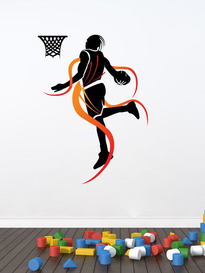 Homexa Decor | Basket Ball Player Wall Sticker (Size 76 x 56 cm)