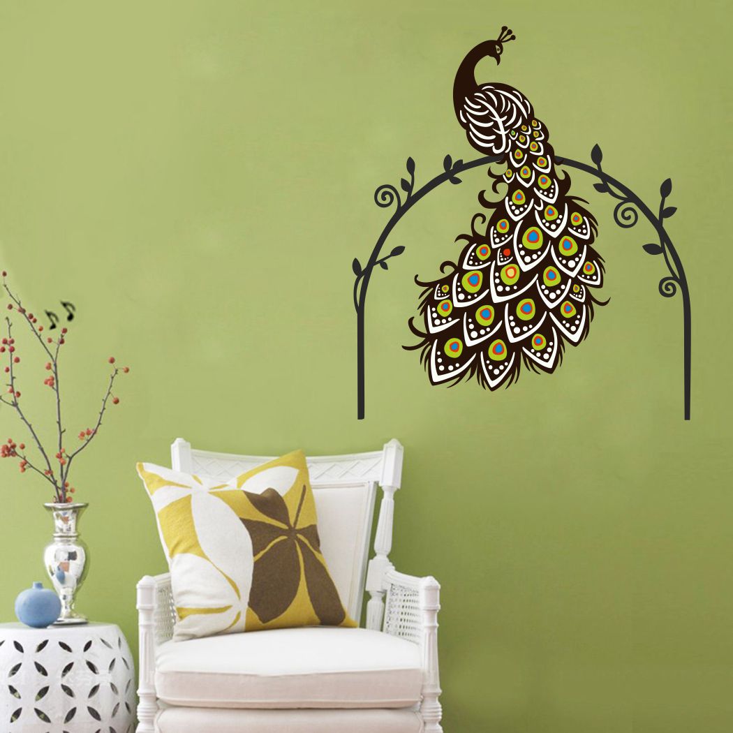 Homexa Decor | Peacock Design Wall Sticker (Size 58 x 68 cm)