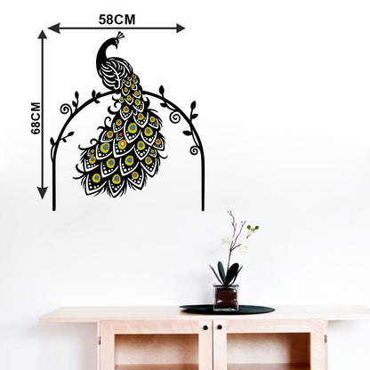 Homexa Decor | Peacock Design Wall Sticker (Size 58 x 68 cm)