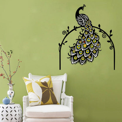 Homexa Decor | Peacock Design Wall Sticker (Size 58 x 68 cm)