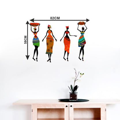 Homexa Decor | Four Girls Design Wall Sticker (Size 82 x 58 cm)