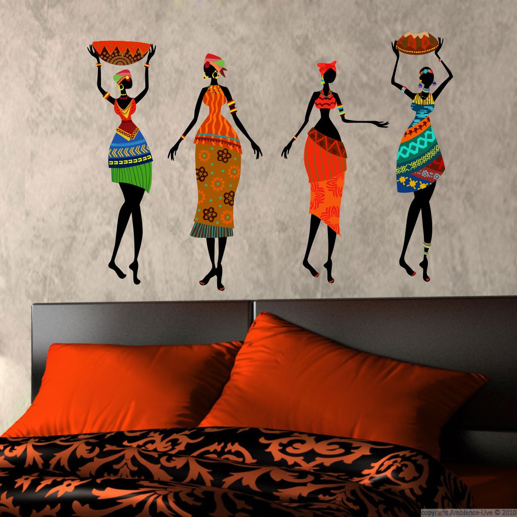 Homexa Decor | Four Girls Design Wall Sticker (Size 82 x 58 cm)