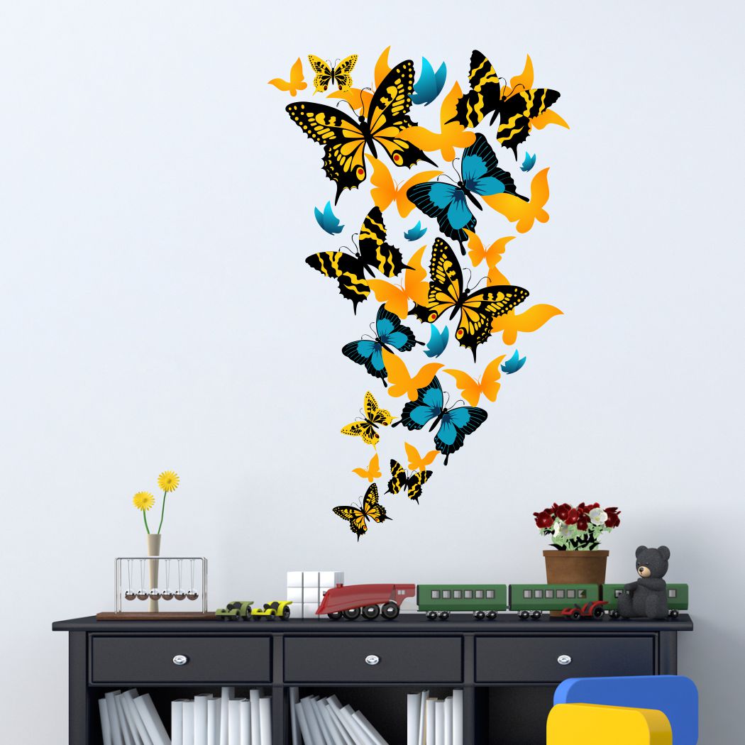 Homexa Decor | Beautiful Butterfly Design Wall Sticker (Size 34 x 56 cm)