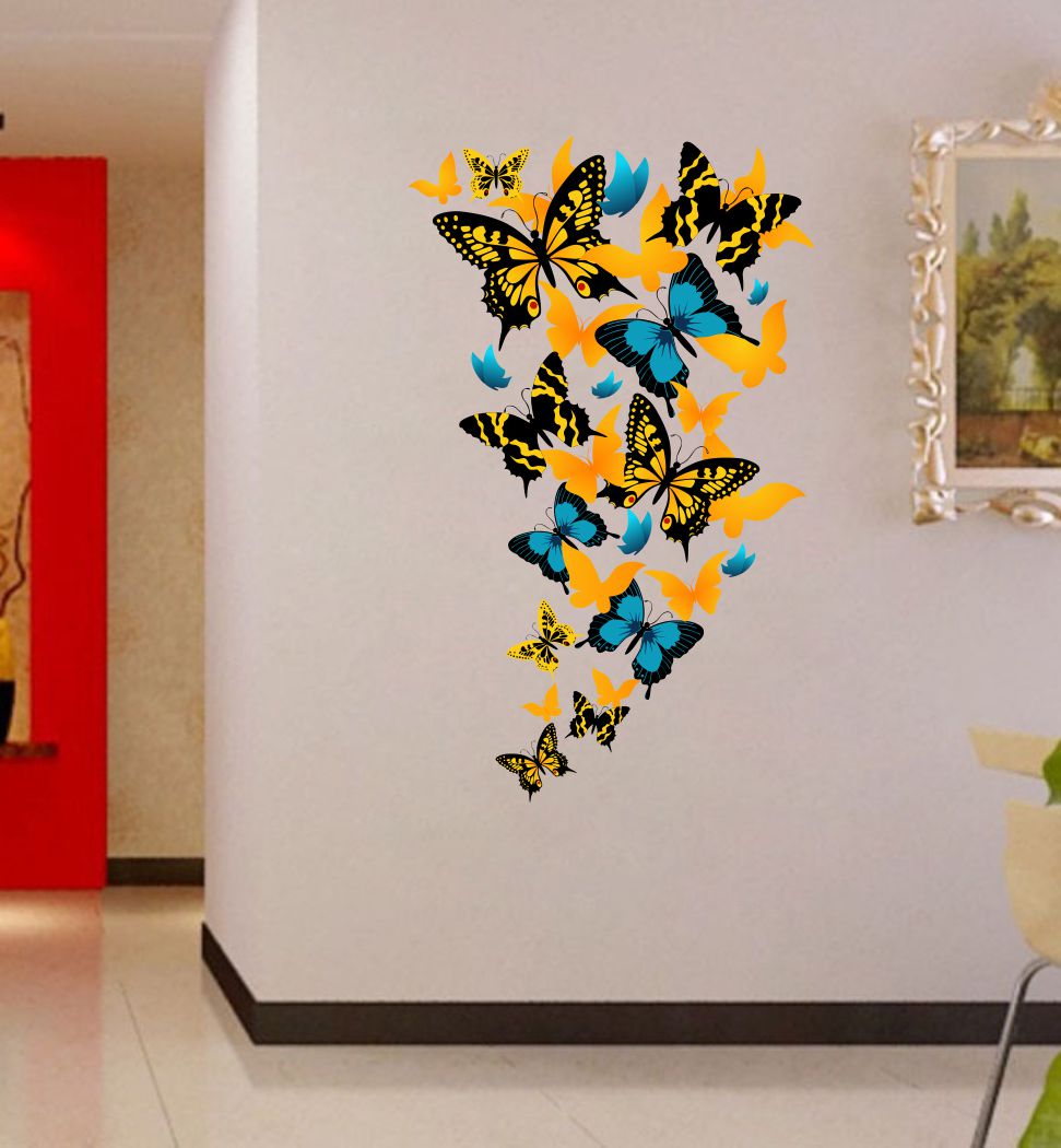 Homexa Decor | Beautiful Butterfly Design Wall Sticker (Size 34 x 56 cm)