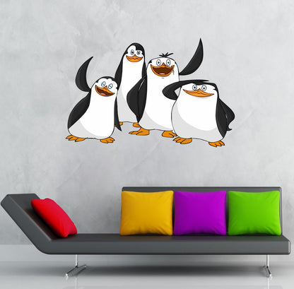 Homexa Decor | Three Penguin Wall Sticker (Size 56x36 cm)