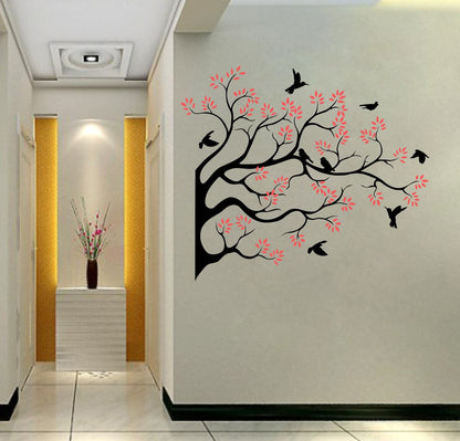 Homexa Decor | Branches With Leaf Design Wall Sticker (Size 67 x 58 cm)