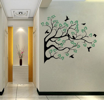 Homexa Decor | Branches With Leaf Design Wall Sticker (Size 67 x 58 cm)