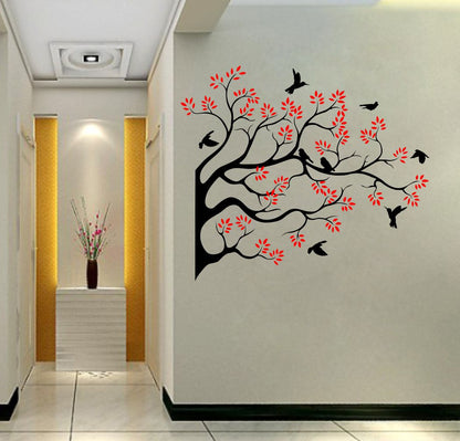 Homexa Decor | Branches With Leaf design Wall Sticker (Size 67x58 cm)