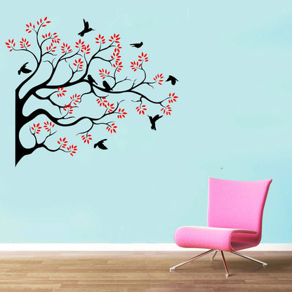 Homexa Decor | Branches With Leaf design Wall Sticker (Size 67x58 cm)