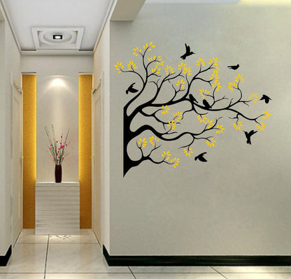 Homexa Decor | Branches With Leaf Design Wall Sticker (Size 67x58 cm)