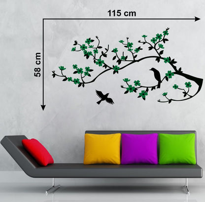 Homexa Decor | Branches With Leaf Design Wall Sticker (Size 115x58 cm)