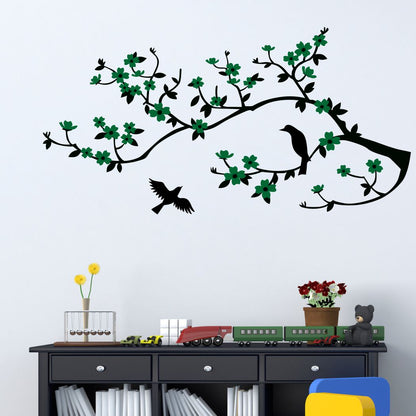 Homexa Decor | Branches With Leaf Design Wall Sticker (Size 115x58 cm)