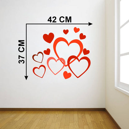 Homexa Decor | Heart  Design Wall Sticker (Size 42x 37 cm)