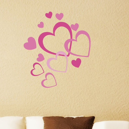 Homexa Decor | Heart  Design Wall Sticker (Size 42x 37 cm)