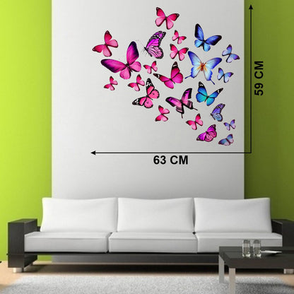 Homexa Decor | Beautiful Butterfly Wall Sticker (Size 63*59 cm)