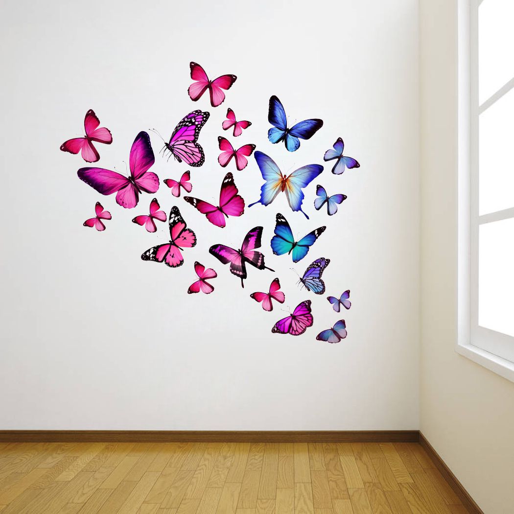 Homexa Decor | Beautiful Butterfly Wall Sticker (Size 63*59 cm)