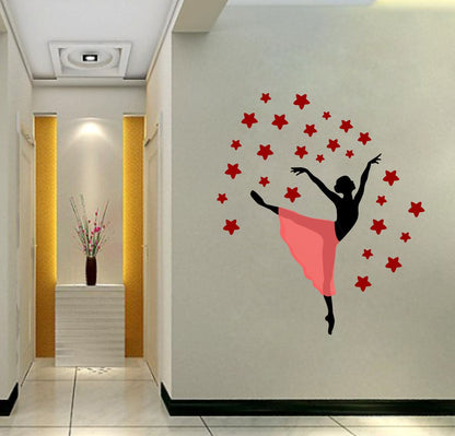 Homexa Decor | Dancing Girl Wall Sticker (Size 106*91 cm)