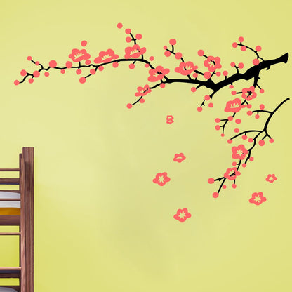 Homexa Decor | Branches With Flower Design Wall Sticker (Size 91x66 cm)