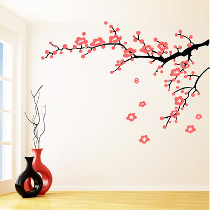 Homexa Decor | Branches With Flower Design Wall Sticker (Size 91x66 cm)