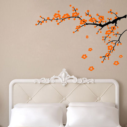 Homexa Decor | Branches With Flower Design Wall Sticker (Size 91x66 cm)