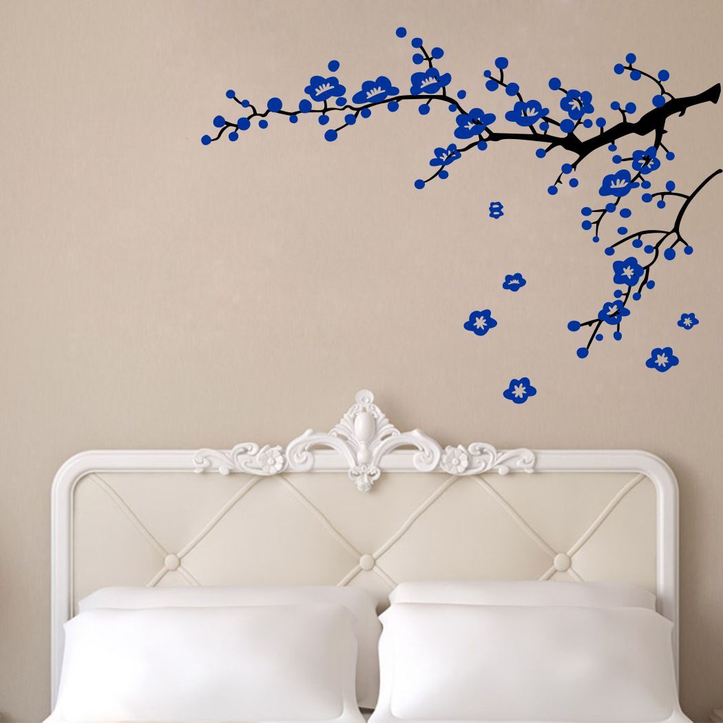 Homexa Decor | Branches With Flower Design Wall Sticker (Size 91x66 cm)