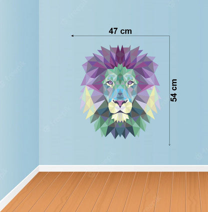 Homexa Decor | Lion Face Wall Sticker (Size 47x54 cm)