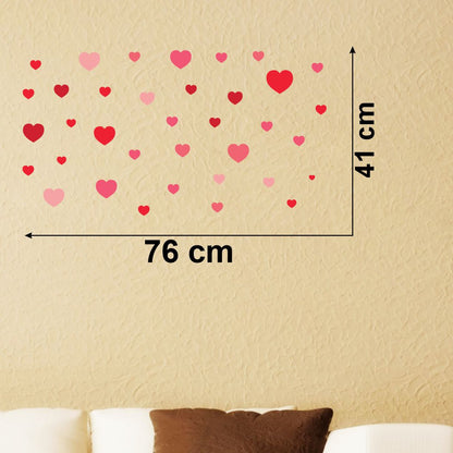 Homexa Decor | Heart Design Wall Sticker (Size 76x41 cm)