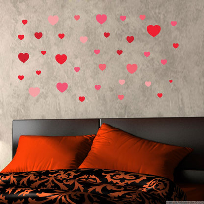 Homexa Decor | Heart Design Wall Sticker (Size 76x41 cm)