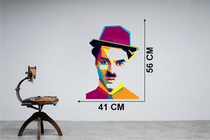 Homexa Decor | Charlie Chaplin Wall Sticker (Size 41 x 56 cm)