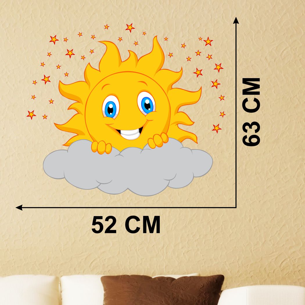 Homexa Decor | Happy Sunrise Wall Sticker (Size 52 x 63 cm)