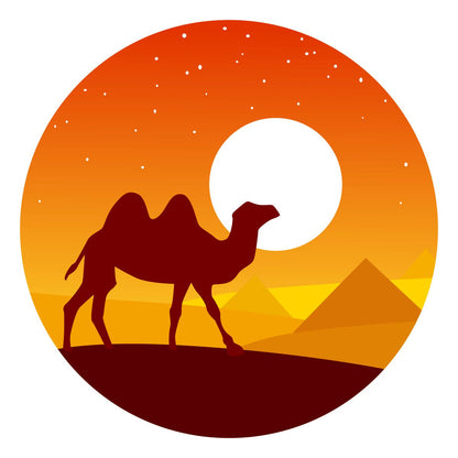 Homexa Decor | Camel Design wall Sticker Sticker (Size 58 x 58 cm)