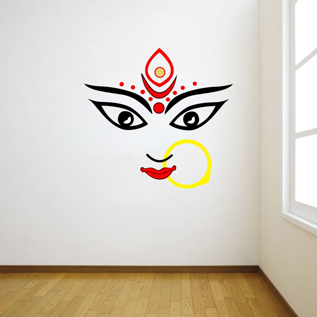 Homexa Decor | Durga Maa  Wall Sticker (Size 58 x 55 cm)